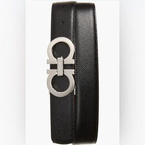 Salvatore Ferragamo Reversible Pebbled Leather Belt - Size 38